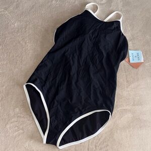 Shade & Shore Black Swimsuit with White Accents